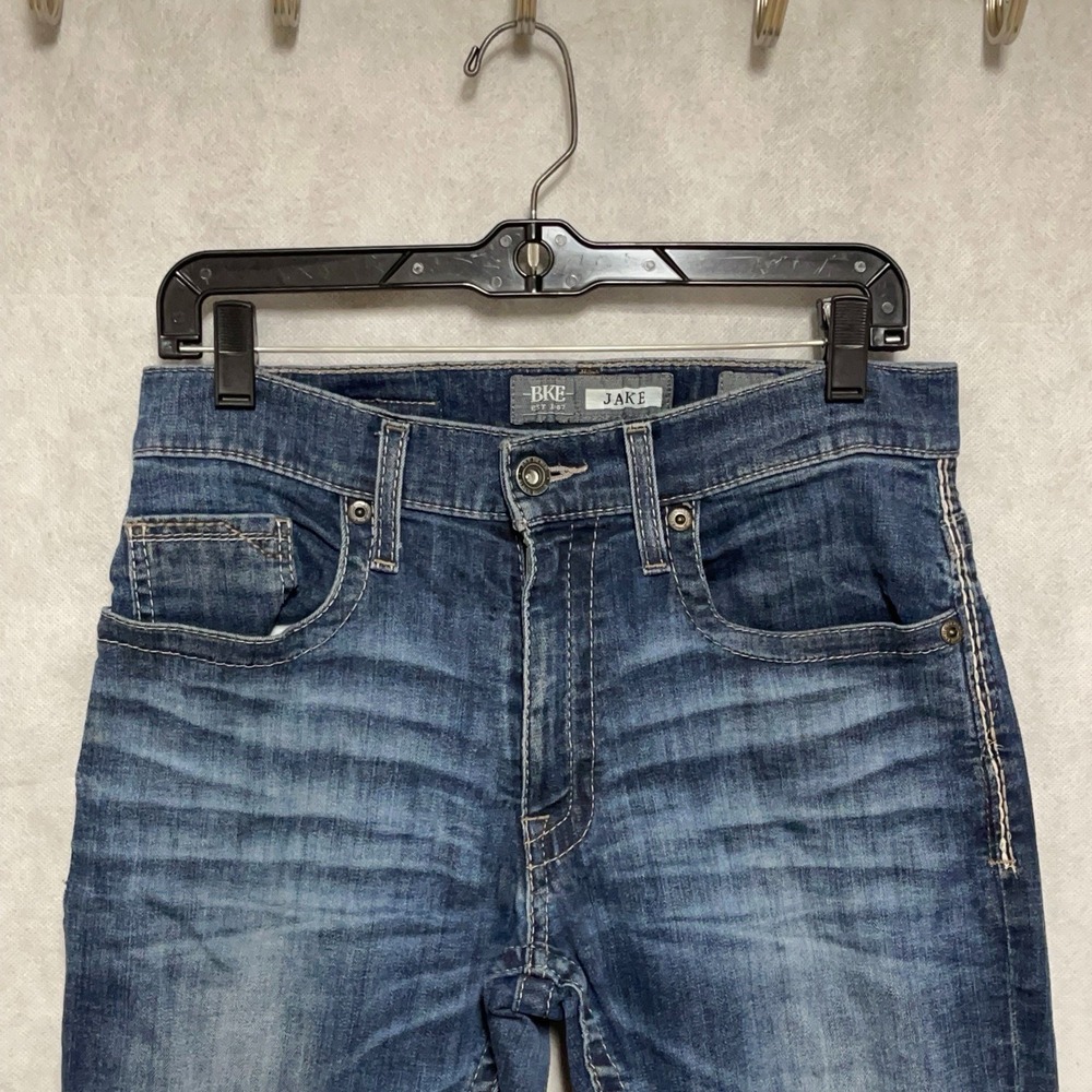 BKE Jeans Men's 31X30 Blue Denim Jake Straight Buckle Preppy Casual Street 31 R